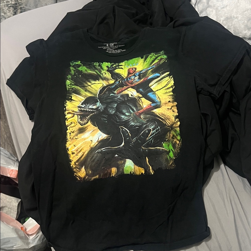 Marvel Black Spider-Man and Venom Kids Tee